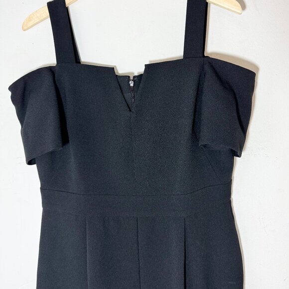 Eliza J Black Wide Leg Jumpsuit Size 12 Formal Career Elegant Party Cocktail - Picture 3 of 9